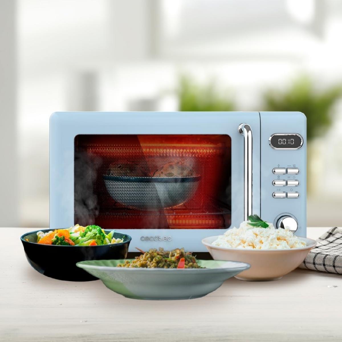 Cecotec Microondas con grill Microondas 20l con grill proclean 5110 retro blue