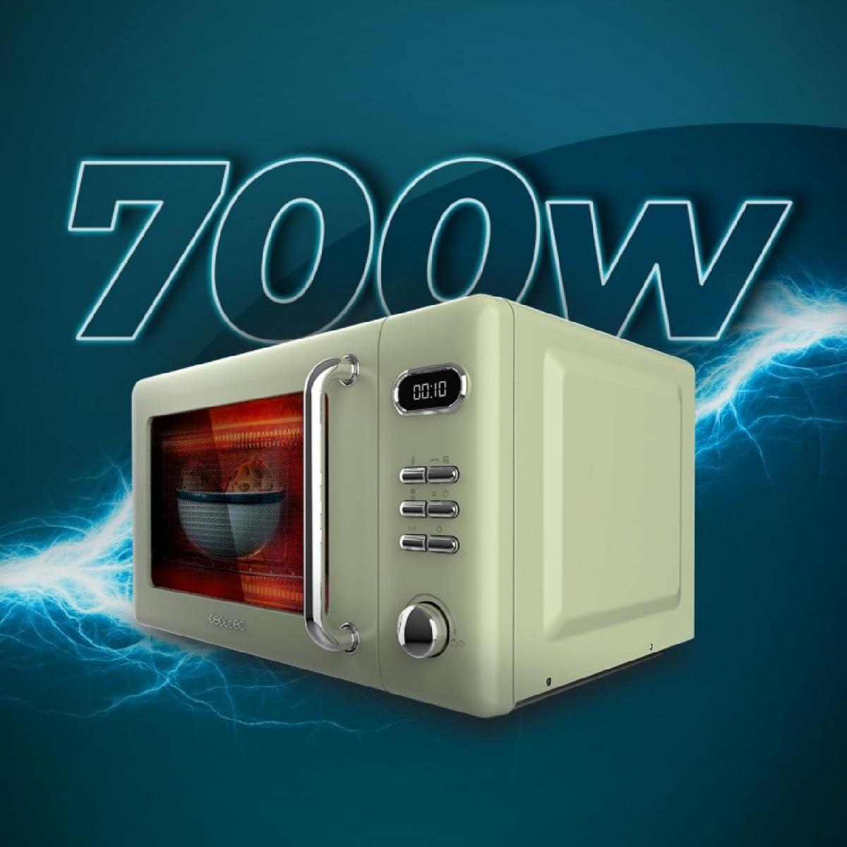 Cecotec Microondas con grill Microondas 20l con grill proclean 5110 retro green