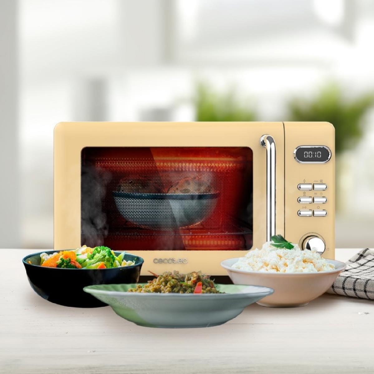 Cecotec Microondas con grill Microondas 20l con grill proclean 5110 retro yellow