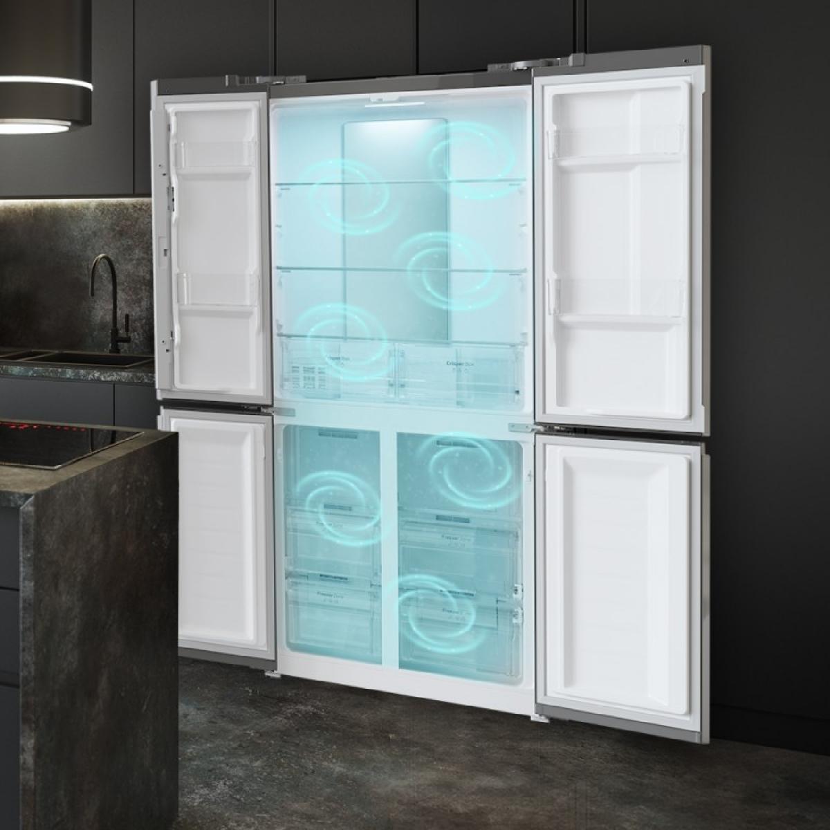 Cecotec Frigoríficos 4 puertas Bolero CoolMarket 4D 436 Black Glass E