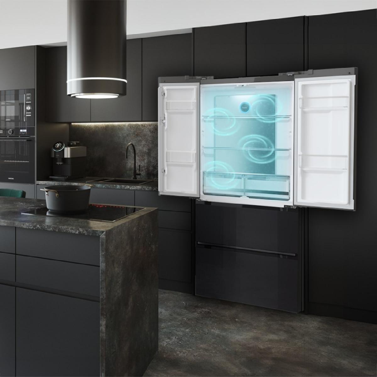 Cecotec Frigoríficos puerta francesa Bolero CoolMarket FD 436 Black Glass E