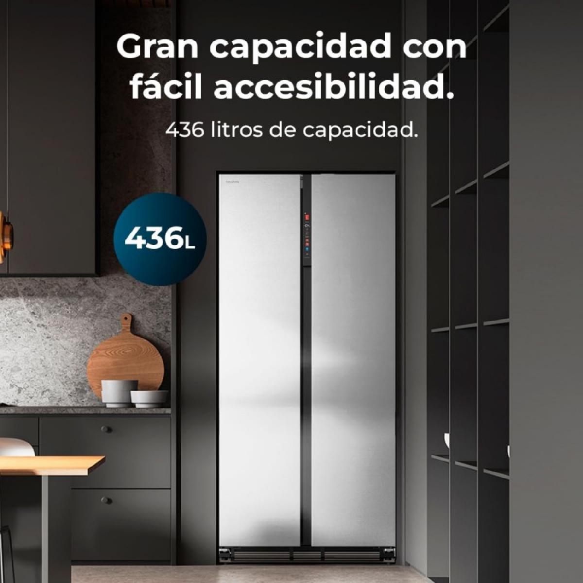 Cecotec Frigoríficos semi-integrables 4 puertas Bolero CoolMarket SBS 436 SBI Inox E