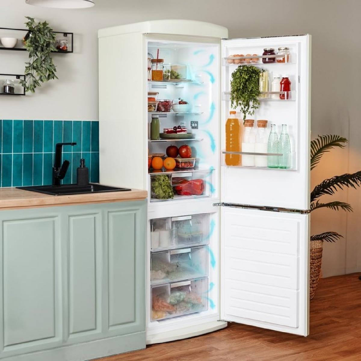 Cecotec Frigoríficos retro Bolero CoolMarket Combi Origin 294+ Beige E