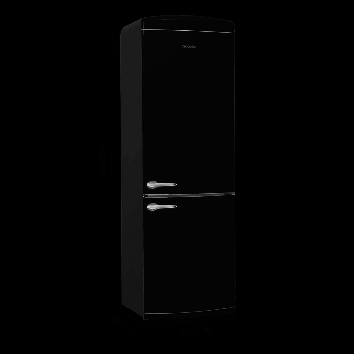 Cecotec Frigoríficos retro Bolero CoolMarket Combi Origin 294+ Black E