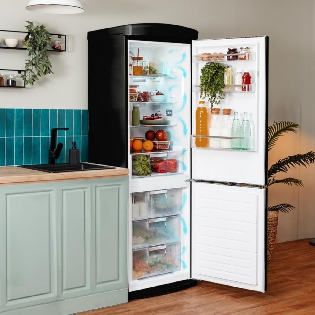 Cecotec Frigoríficos retro Bolero CoolMarket Combi Origin 294+ Black E