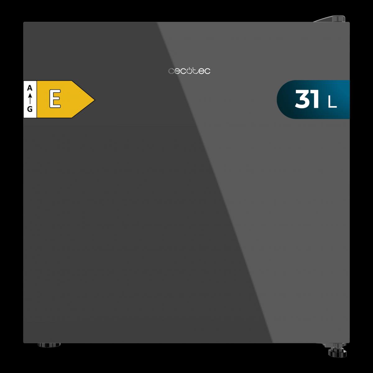 Cecotec Mini frigoríficos Bolero CoolMarket TT 31 Dual Grey Glass E