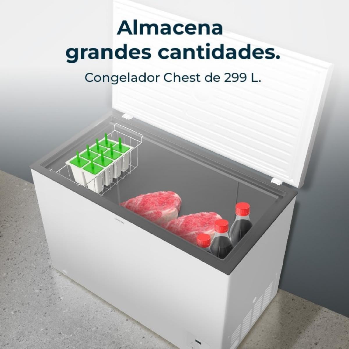 Cecotec Congeladores horizontales Bolero CoolMarket Chest 299 white E