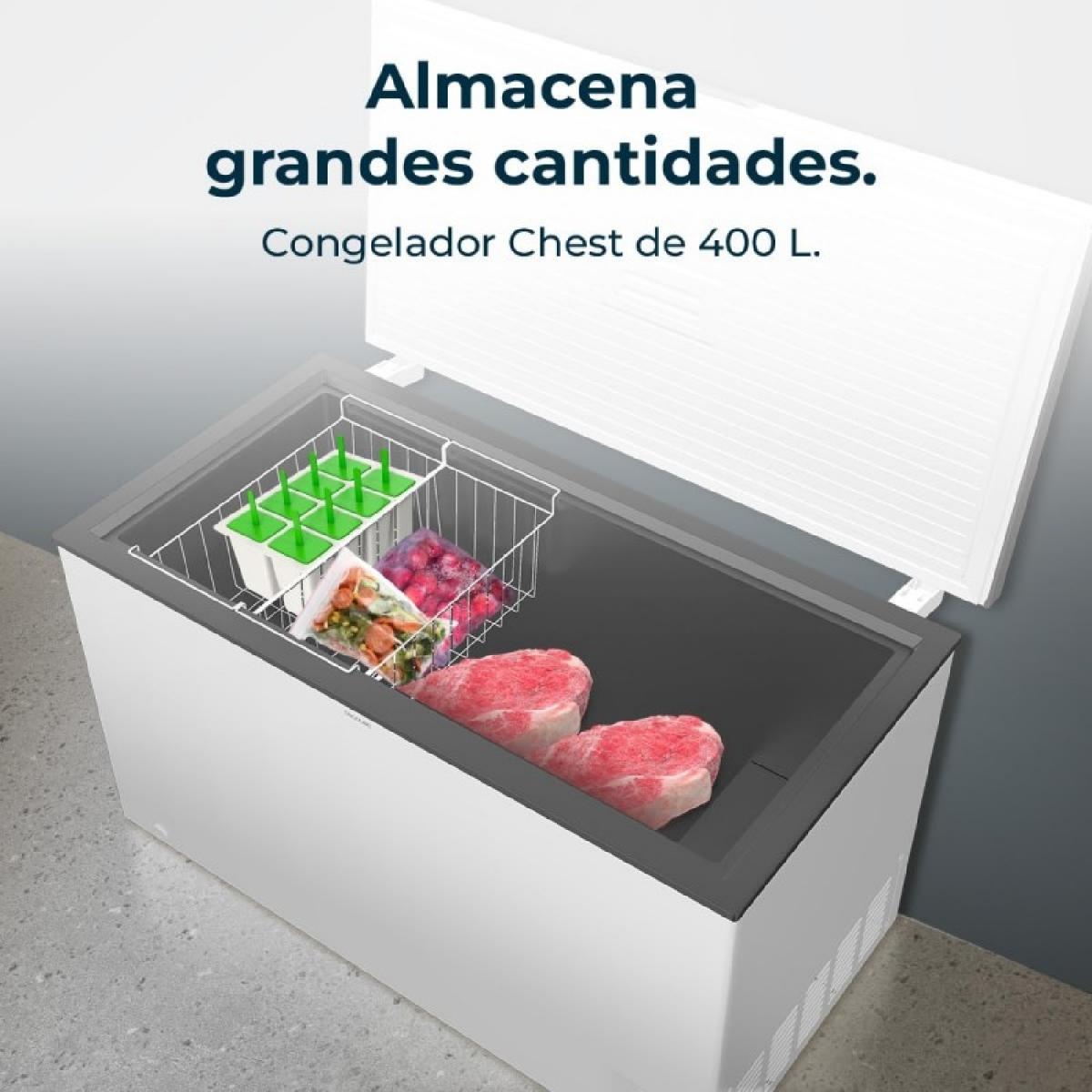 Cecotec Congeladores horizontales Bolero CoolMarket Chest 400 white E
