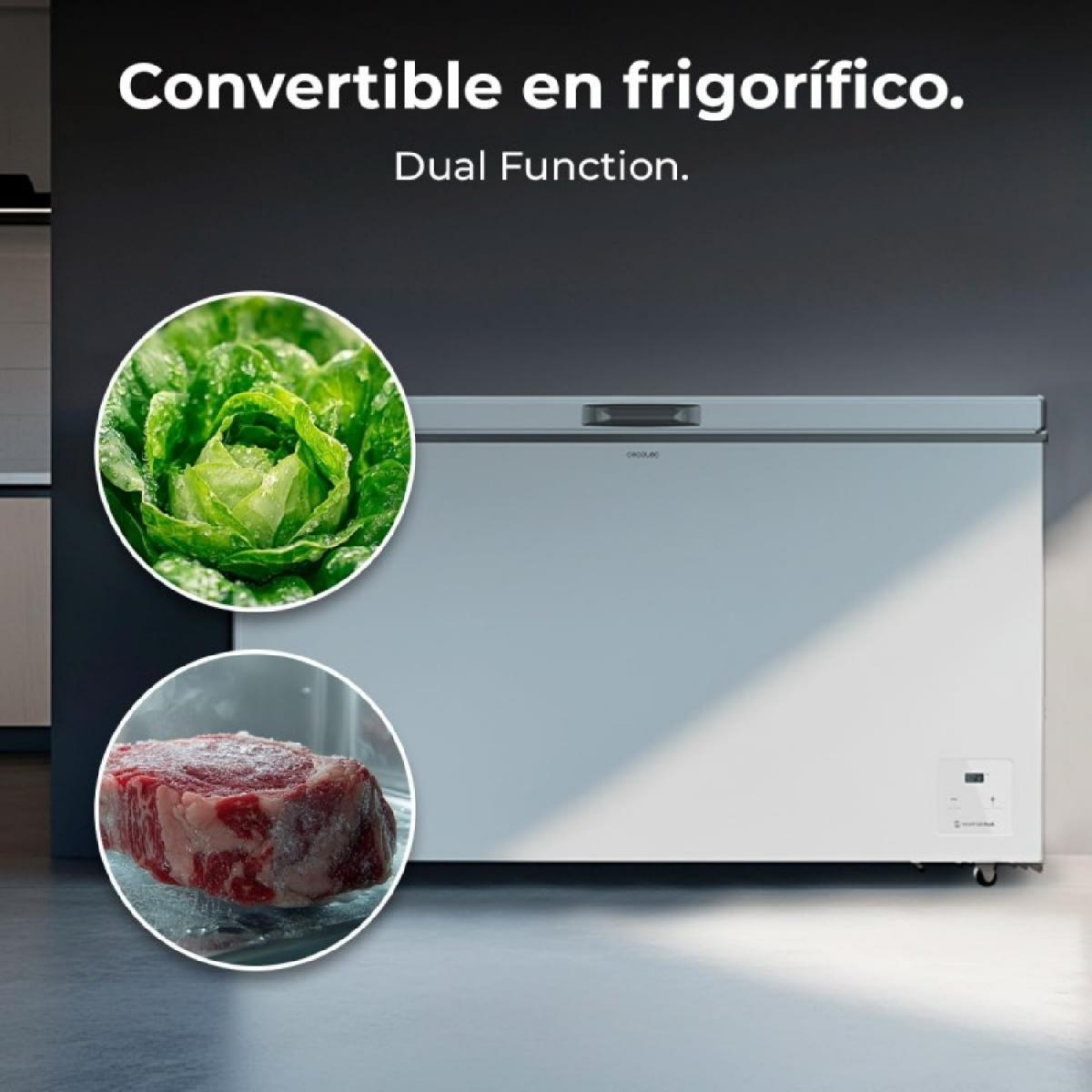 Cecotec Congeladores horizontales Bolero CoolMarket Chest 400 white E