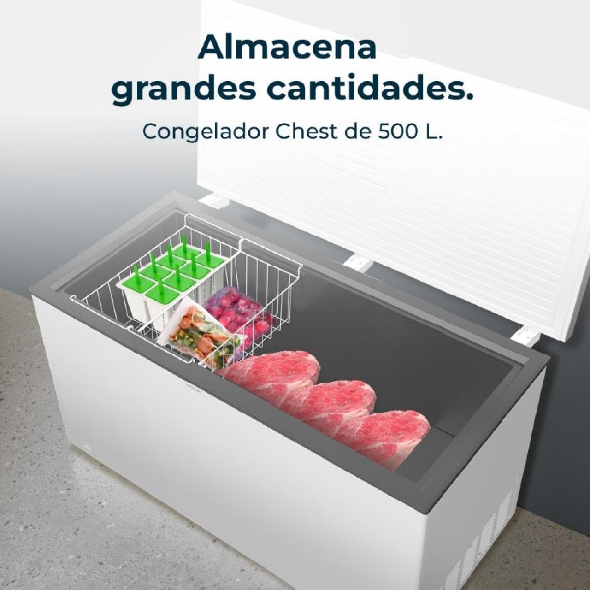 Cecotec Congeladores horizontales Bolero CoolMarket Chest 500 white E