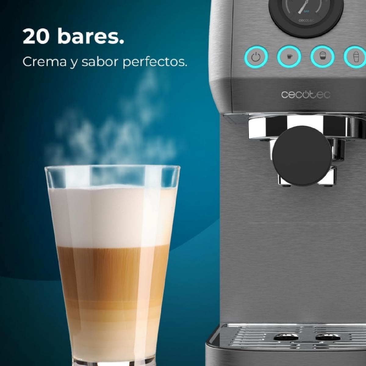 Cecotec Cafeteras semiautomáticas Cafetera semiautomática Power Espresso 20 Steel Pro Latte