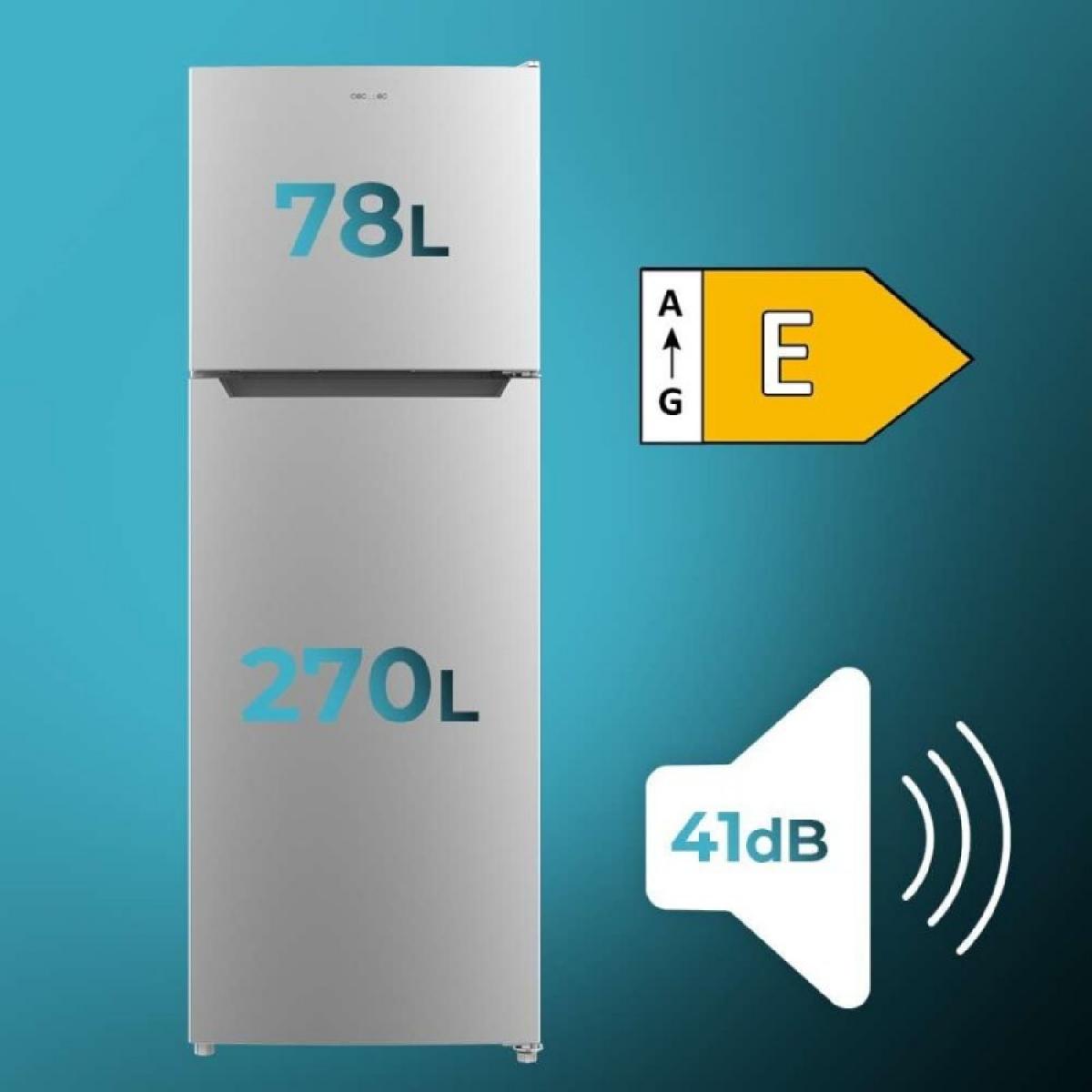 Cecotec Frigoríficos 2D Bolero CoolMarket 2D 348 NF Inox E