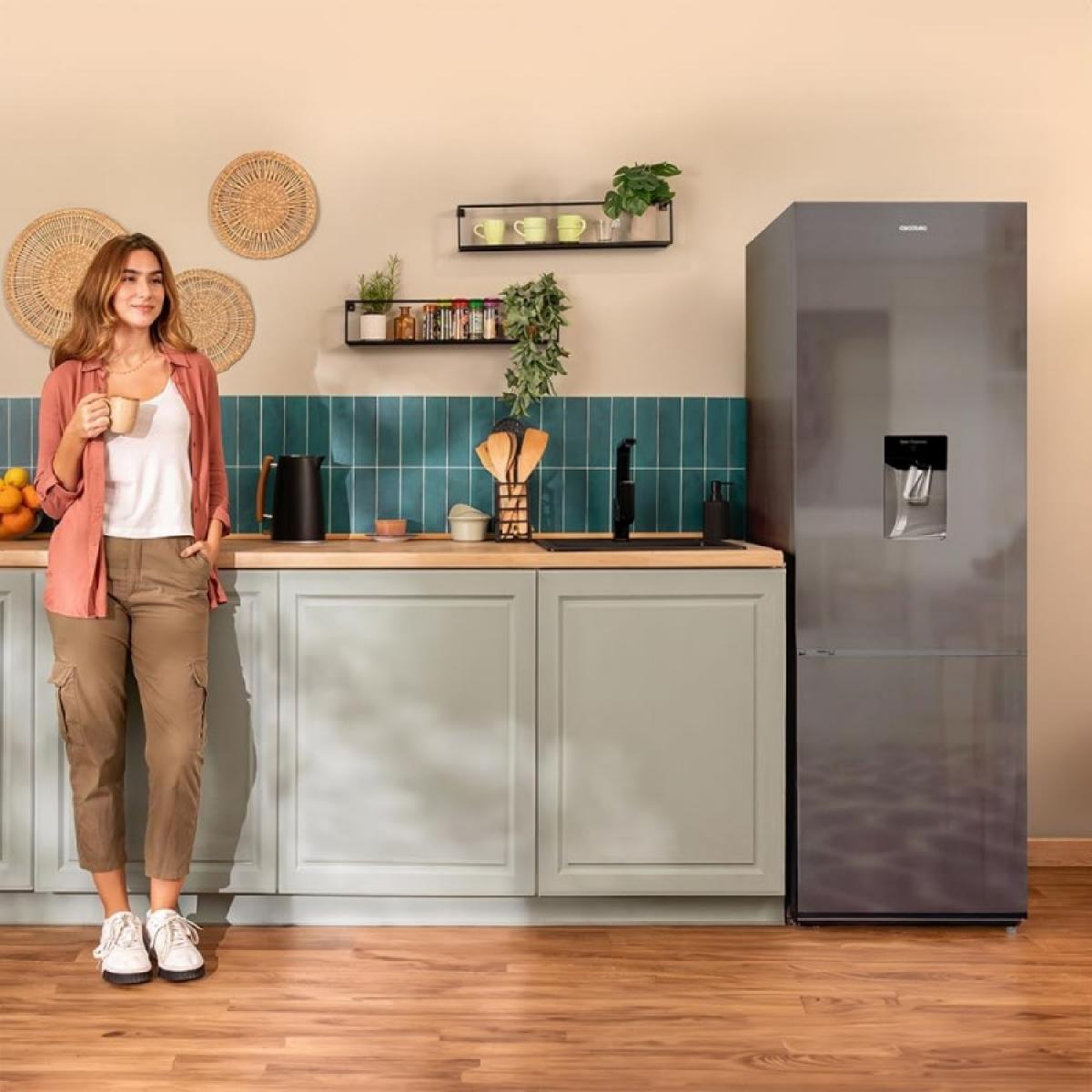 Cecotec Frigoríficos combi Bolero CoolMarket Combi 250 WD Grey Glass D