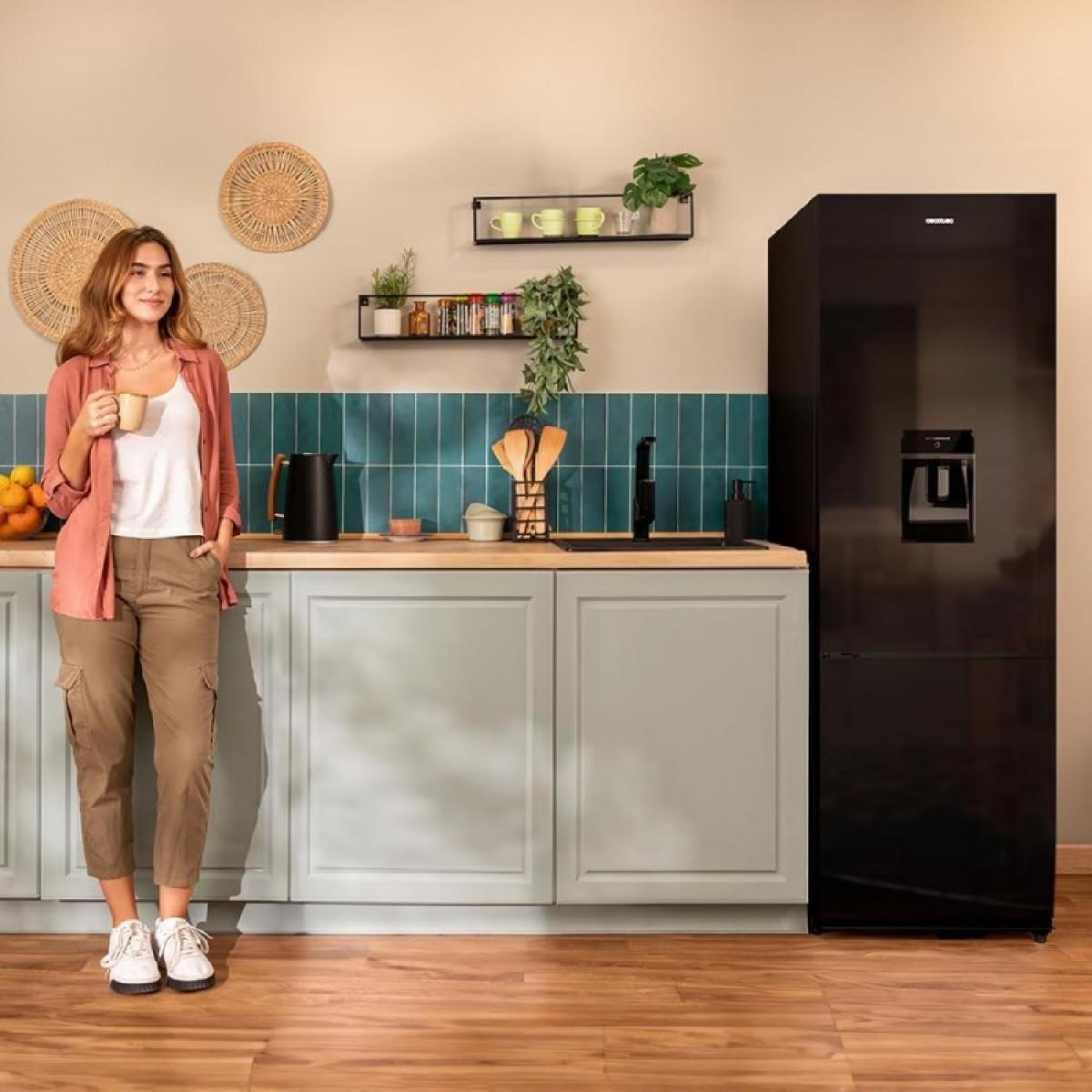 Cecotec Frigoríficos combi Bolero CoolMarket Combi 250 WD Black Glass D