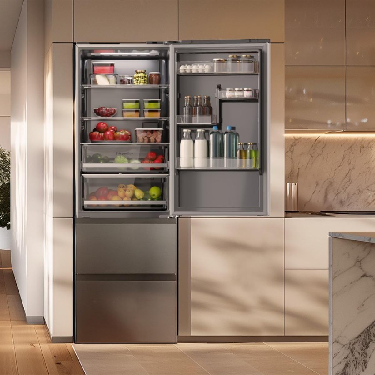 Cecotec Frigoríficos puerta francesa Bolero CoolMarket Combi FD 400 Inox E