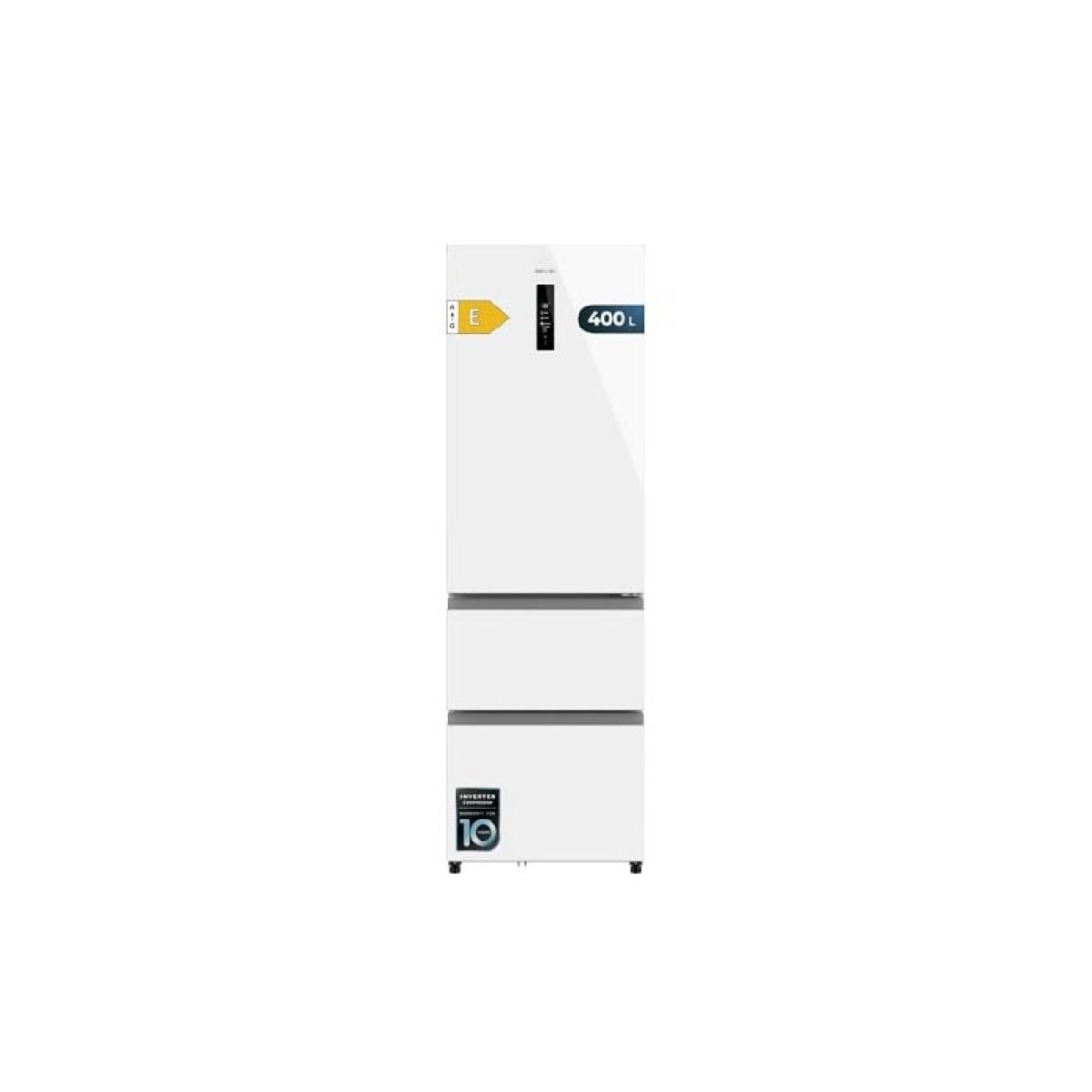 Cecotec Frigoríficos Americanos FD Bolero CoolMarket Combi FD 400 White Glass E