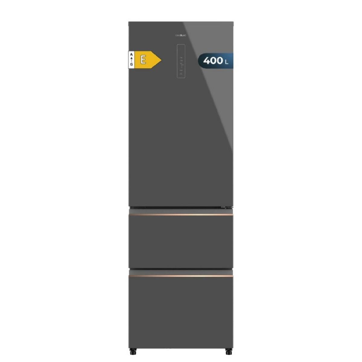 Cecotec Frigoríficos Americanos FD Bolero CoolMarket Combi FD 400 Grey Glass E
