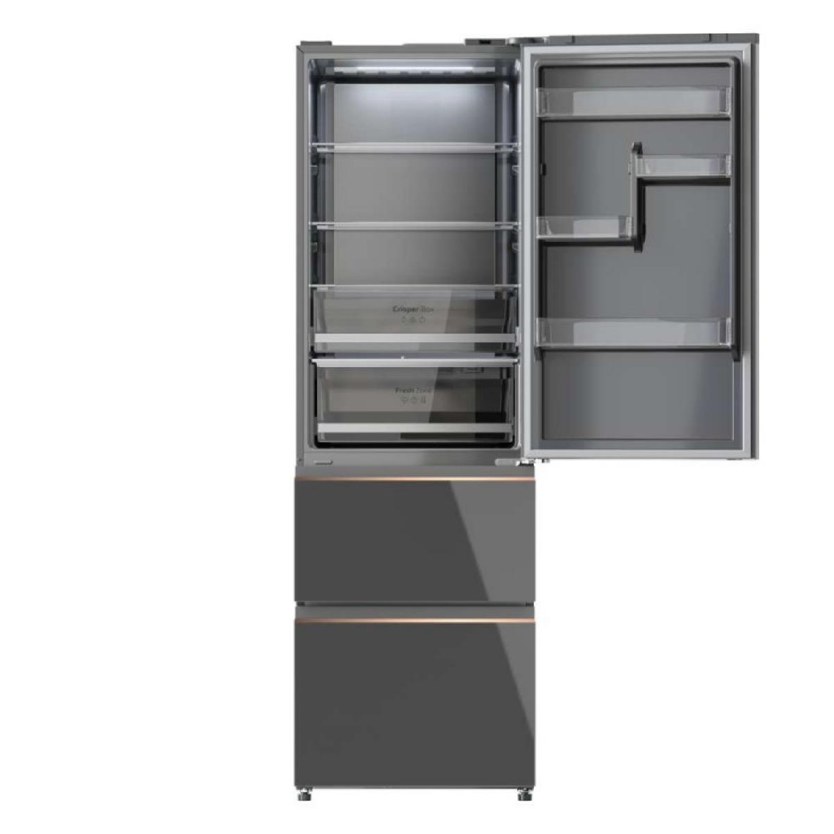 Cecotec Frigoríficos Americanos FD Bolero CoolMarket Combi FD 400 Grey Glass E