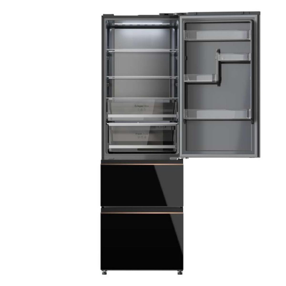Cecotec Frigoríficos Americanos FD Bolero CoolMarket Combi FD 400 Black Glass E