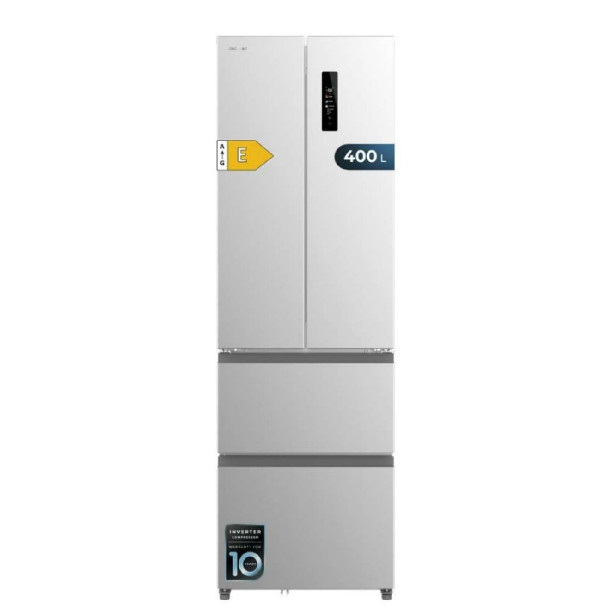 Cecotec Frigoríficos puerta francesa Bolero CoolMarket Combi F2D 400 Inox E
