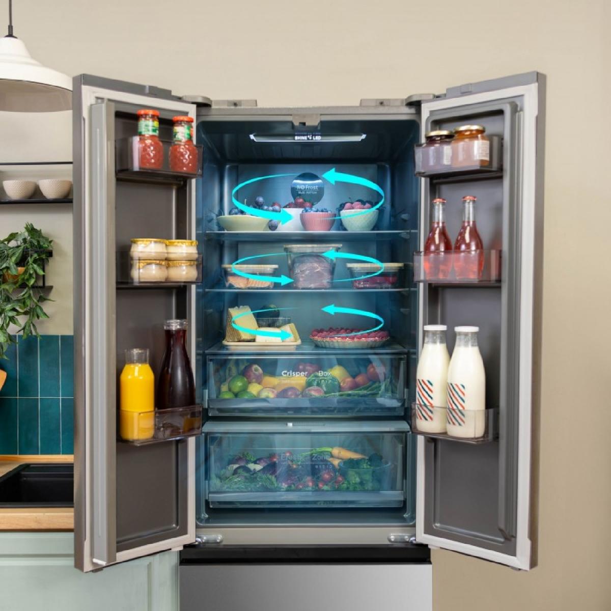 Cecotec Frigoríficos puerta francesa Bolero CoolMarket Combi F2D 400 Inox E