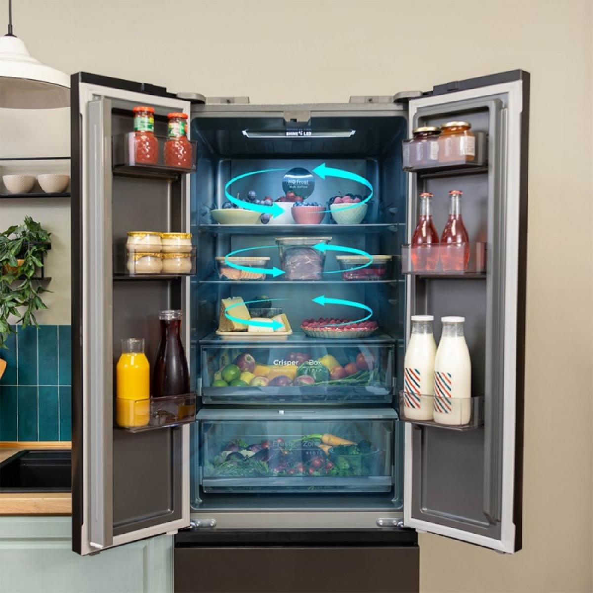Cecotec Frigoríficos puerta francesa Bolero CoolMarket Combi F2D 400 Dark E