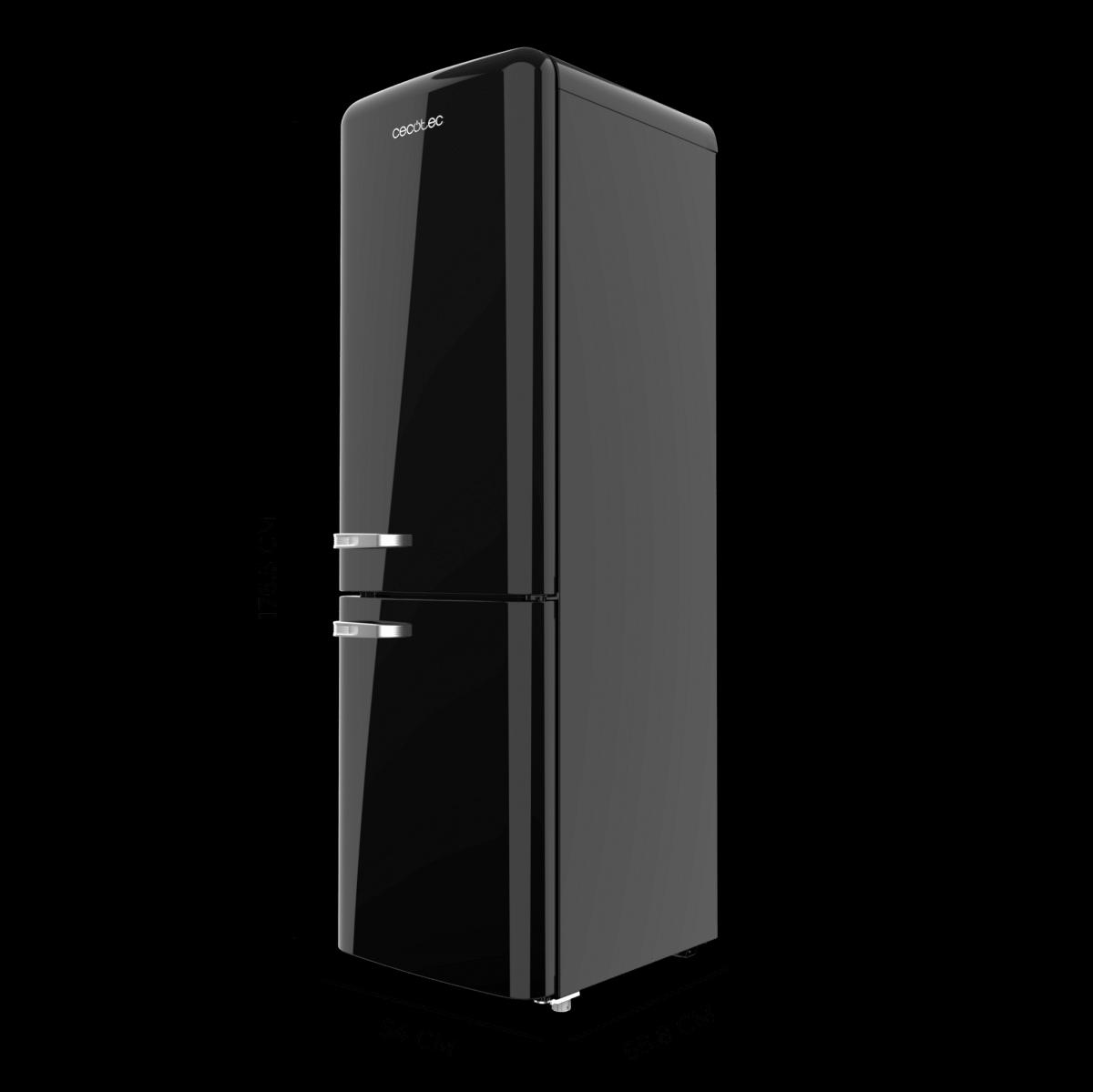 Cecotec Frigoríficos retro Bolero CoolMarket Combi Origin 231 NF Black E