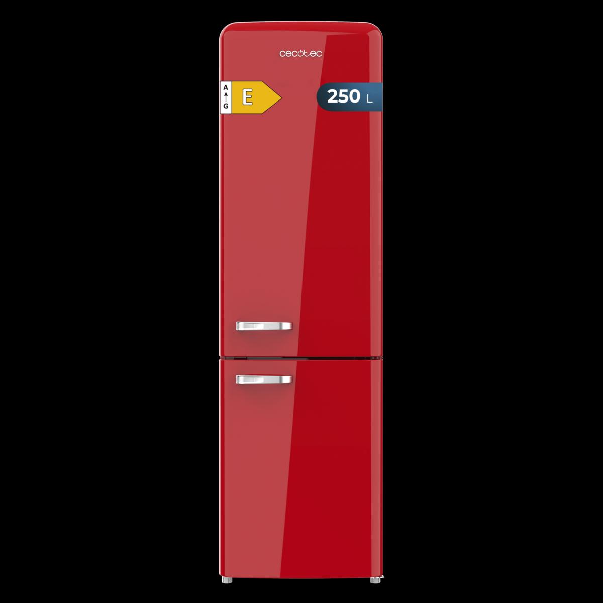 Cecotec Frigoríficos retro Bolero CoolMarket Combi Origin 250 NF Red E