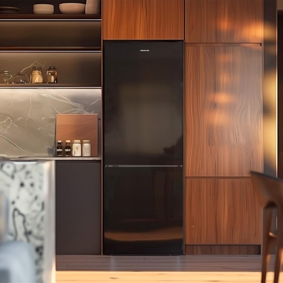 Cecotec Frigoríficos combi Bolero CoolMarket Combi 250 Black Glass D