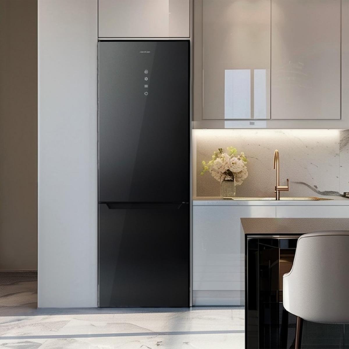 Cecotec Frigoríficos combi Bolero CoolMarket Combi 356 Grey Glass E