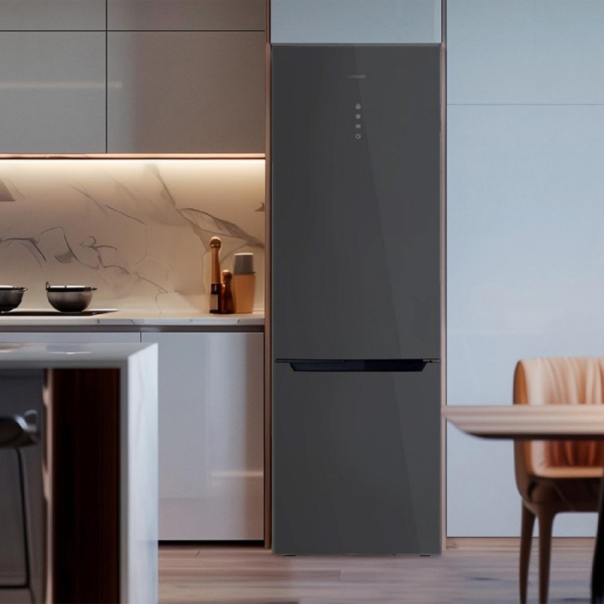Cecotec Frigoríficos combi Bolero CoolMarket Combi 356 Black Glass E