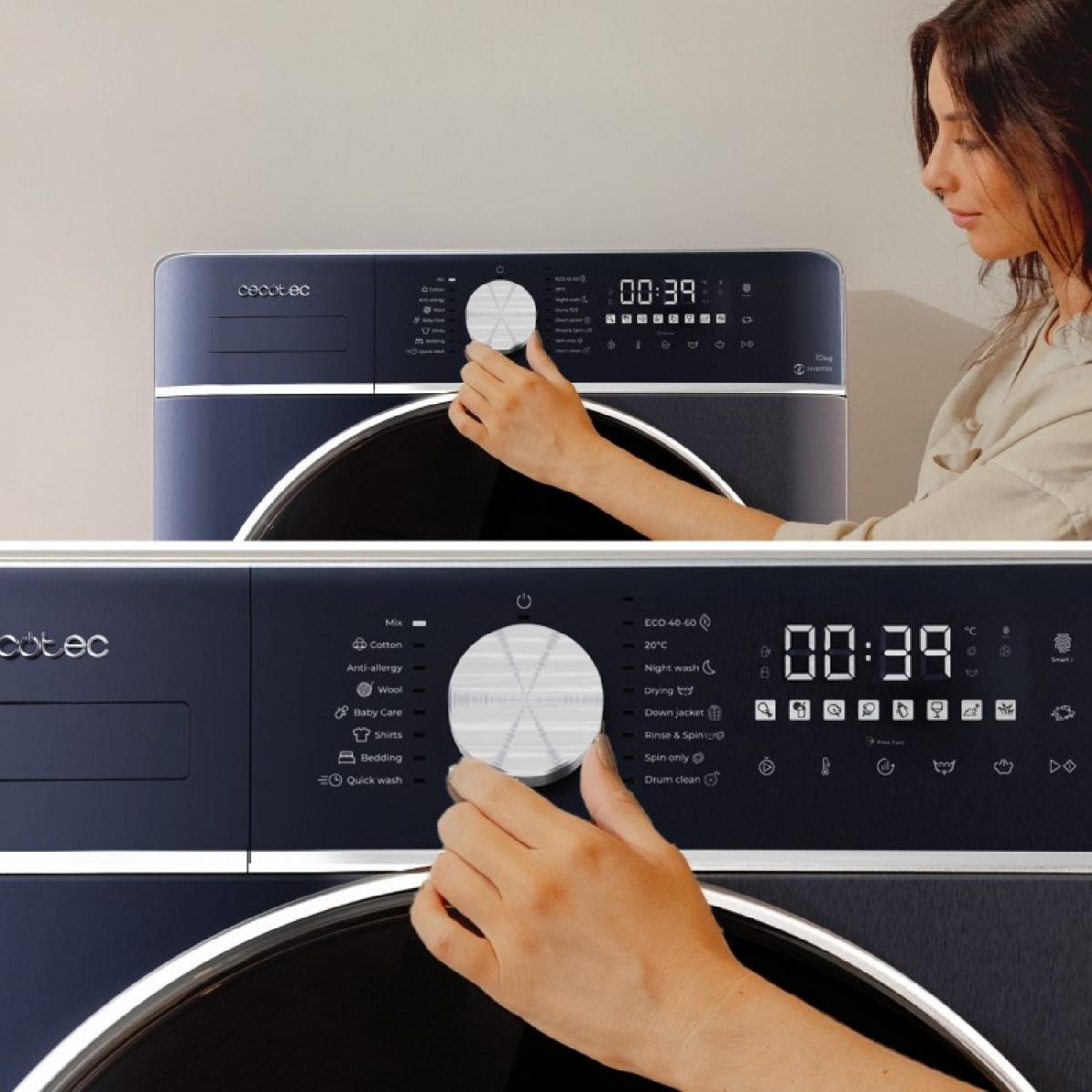 Cecotec Lavadoras secadoras Bolero Wash&Dry 10680 Inverter Ice Blue A