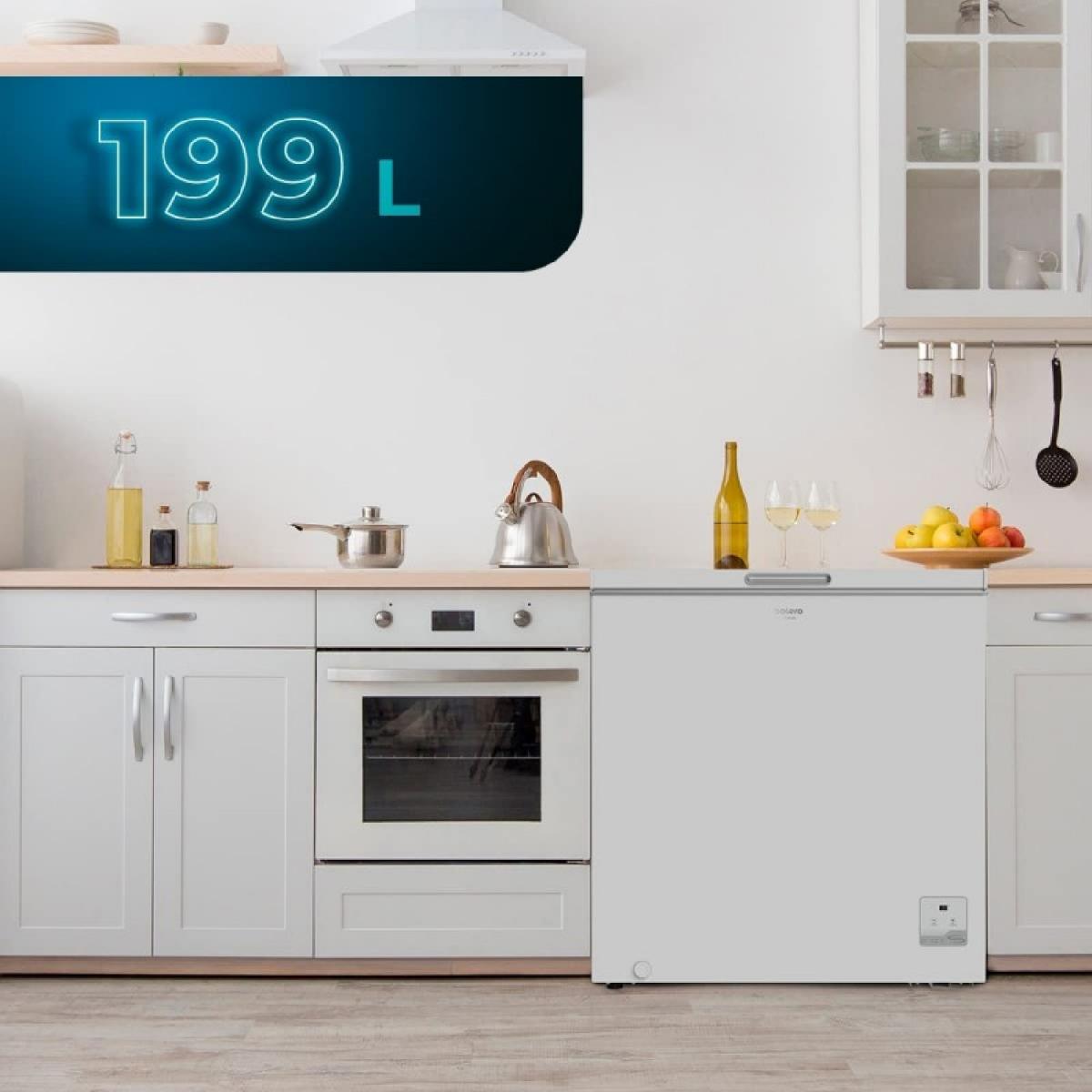 Cecotec Congeladores horizontales Congelador Bolero CoolMarket Chest 199 white E
