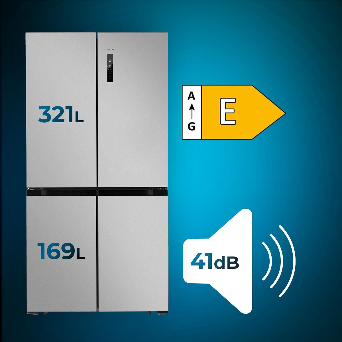 Cecotec Frigoríficos 4 puertas Bolero CoolMarket 4D 490 Inox E