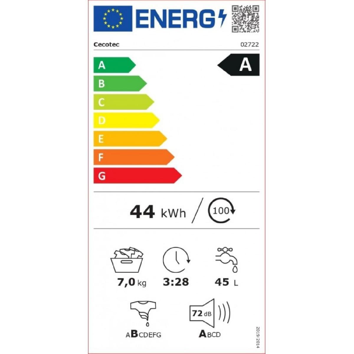 Cecotec Lavadoras integrables Lavadora bolero dresscode 740 bi inverter a