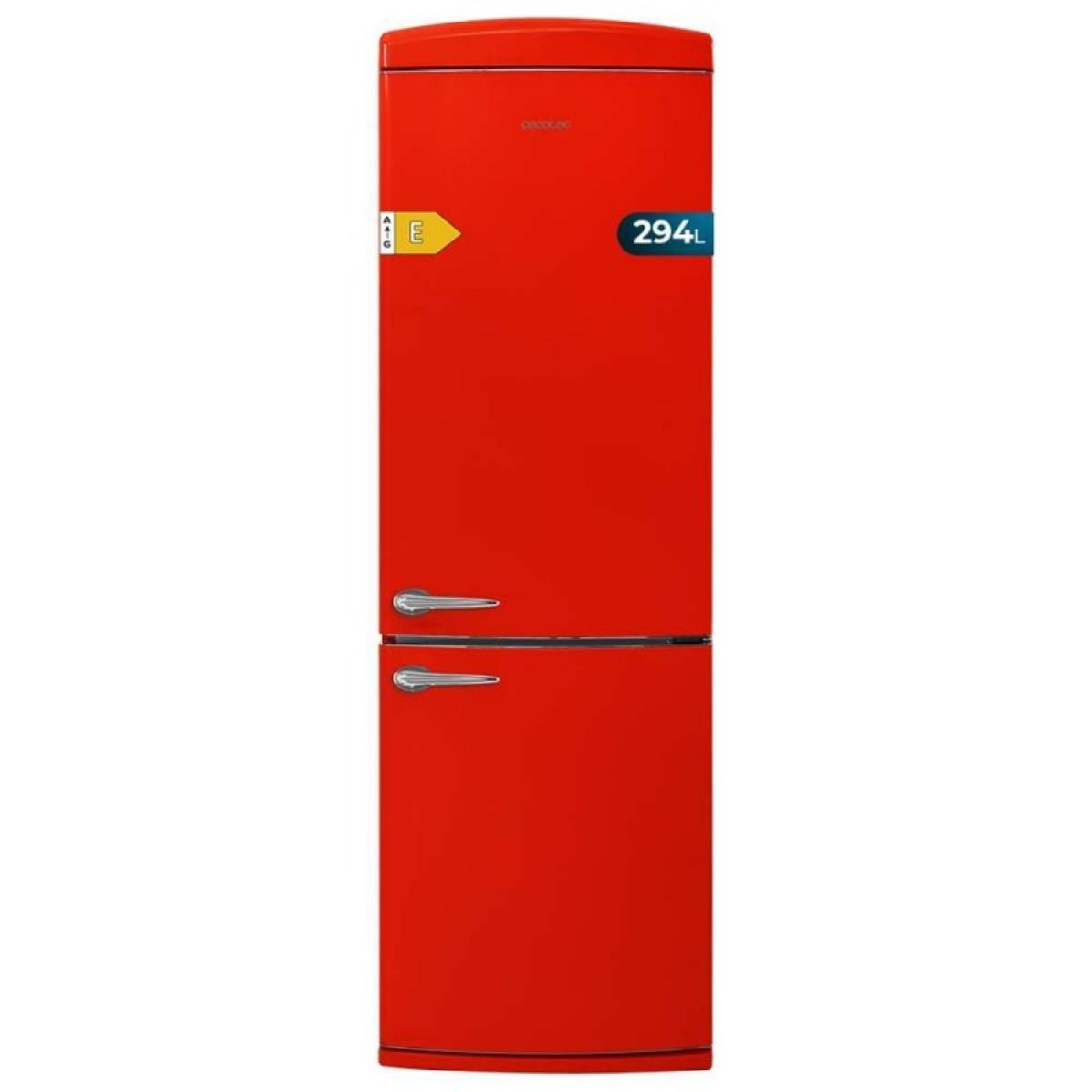 Cecotec Frigoríficos retro Bolero CoolMarket Combi Origin 294 Red E