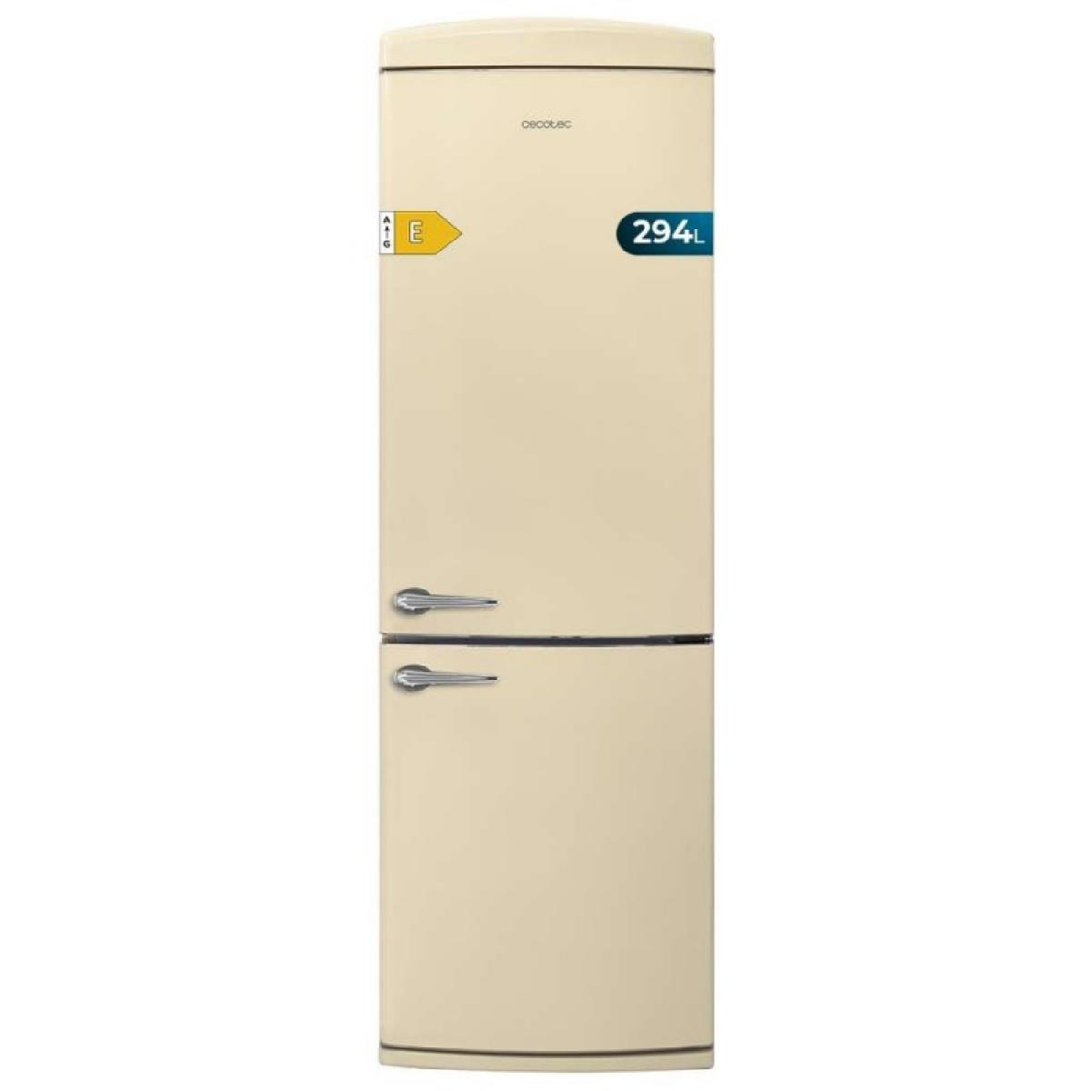 Cecotec Frigoríficos retro Bolero CoolMarket Combi Origin 294 Beige E