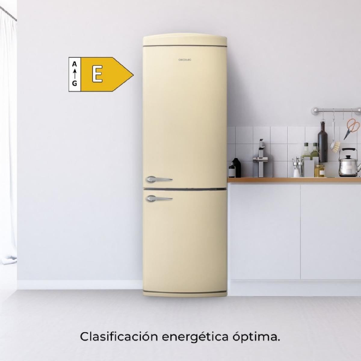 Cecotec Frigoríficos retro Bolero CoolMarket Combi Origin 294 Beige E