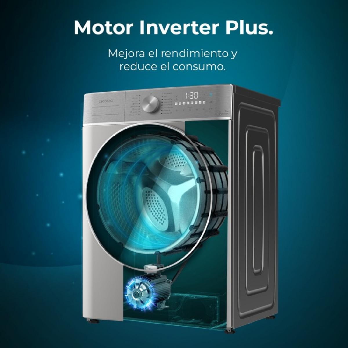 Cecotec Lavadoras de carga frontal Lavadora Bolero DressCode 9800 Inverter Steel A