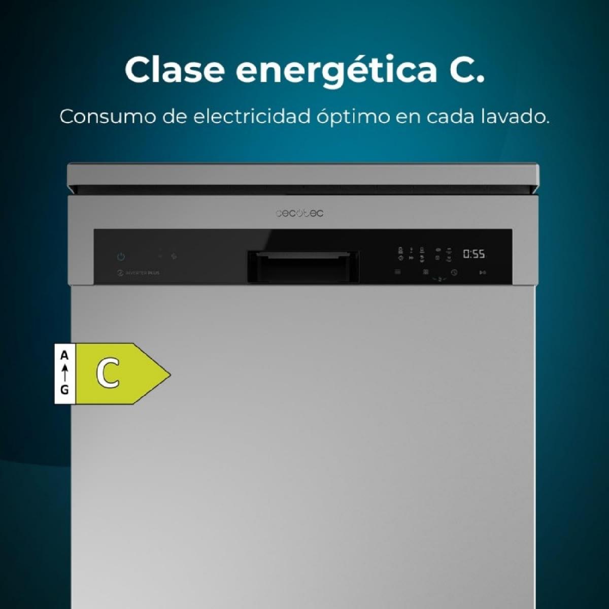 Cecotec Lavavajillas 60 CM Lavavajillas Bolero Aguazero 6500 Inox C