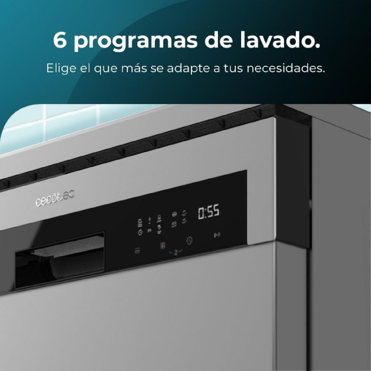 Cecotec Lavavajillas 60 CM Lavavajillas Bolero Aguazero 6500 Inox C