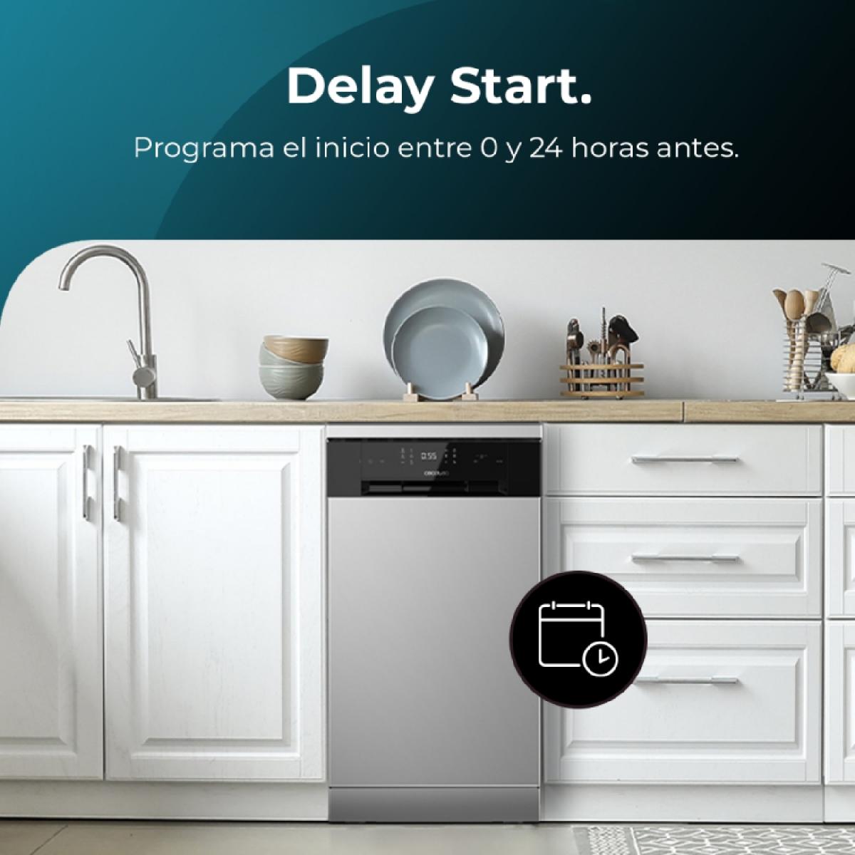 Cecotec Lavavajillas 45 CM Lavavajillas Bolero Aguazero 4201 Inox E