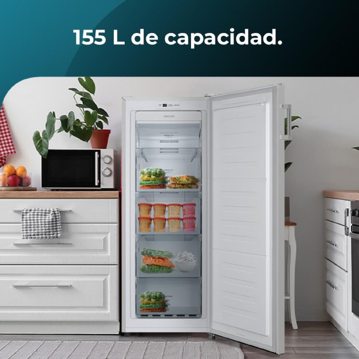 Cecotec Congeladores verticales Bolero CoolMarket UF 155 White E