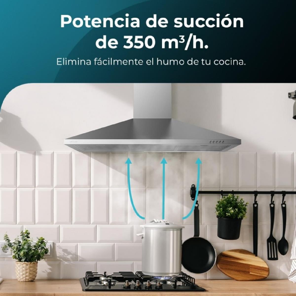 Cecotec Campanas pirámide Bolero Flux PM 903500 Inox B