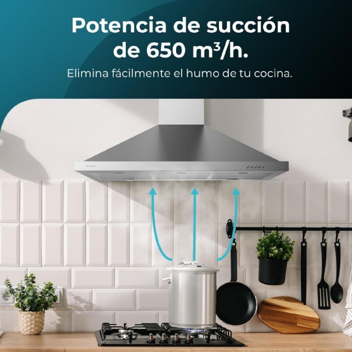 Cecotec Campanas pirámide Bolero Flux PM 906500 Inox A