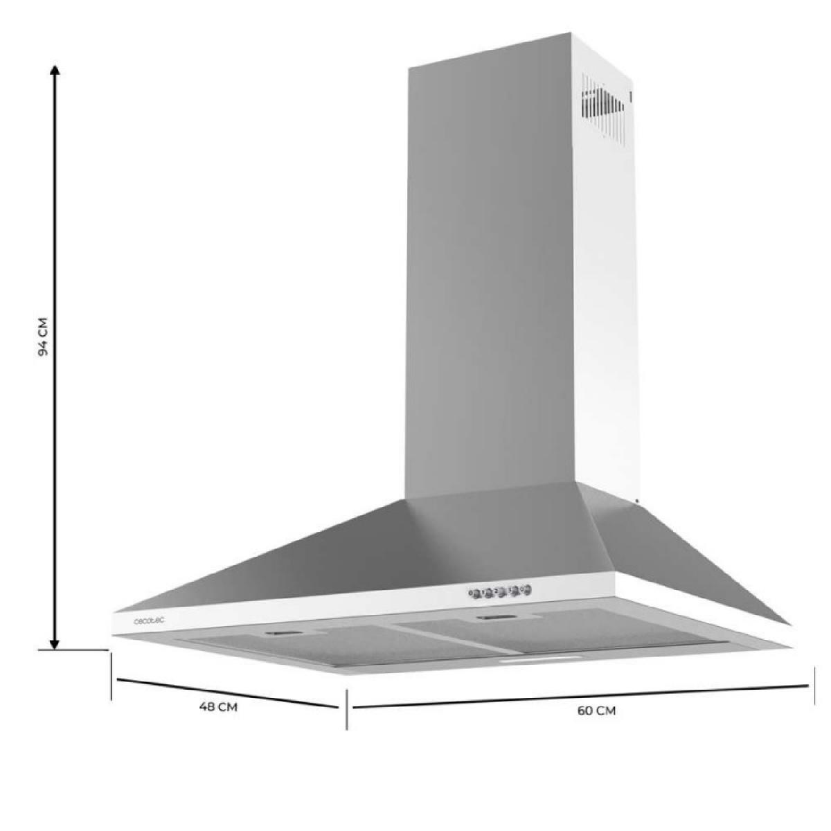Cecotec Campanas pirámide Bolero Flux PM 604300 Inox C