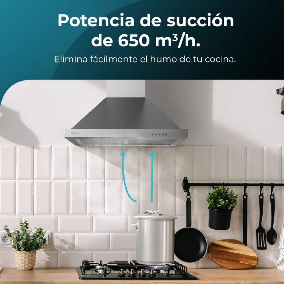 Cecotec Campanas pirámide Bolero Flux PM 606500 Inox A