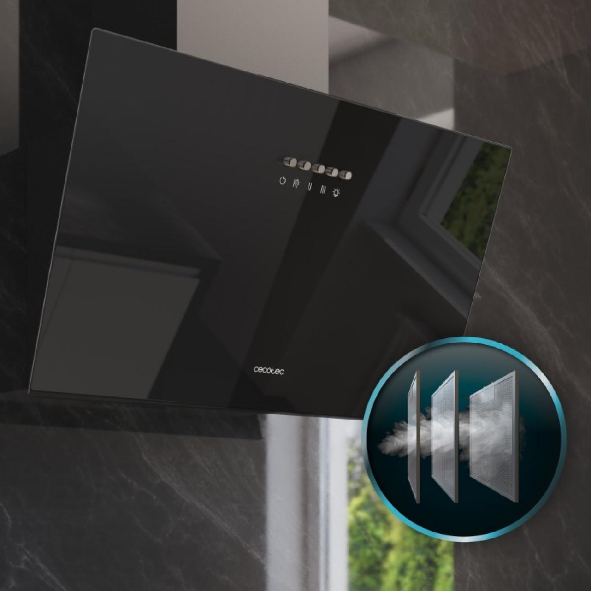 Cecotec Campanas decorativas Bolero Flux DM 603500 Glass Black B