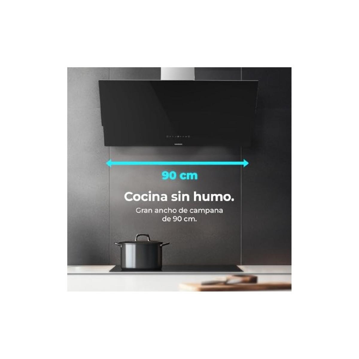 Cecotec Campanas decorativas Bolero Flux DT 908001 Glass Black A++