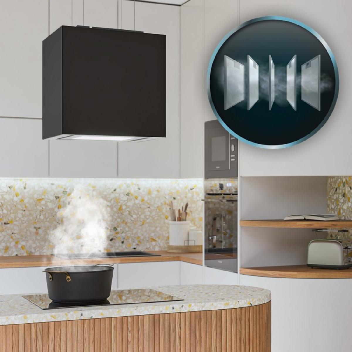 Cecotec Campanas de isla Bolero Flux CCT 448000 Glass Black A++